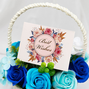 Carte di ringraziamento di carta colorate personalizzate buon compleanno appena sposato San Valentino carte regalo di alta qualità