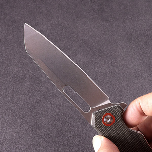 Mini piccolo coltello da tasca pieghevole EDC utensili da campeggio all'aperto con manico in materiale micinetto - Product Image 4