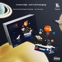 Modèle spatial rotatif du Soleil et du Système Solaire T5002 en blocs de construction, kit d'assemblage d'astronomie STEM, ornement de bureau pour les passionnés d'espace