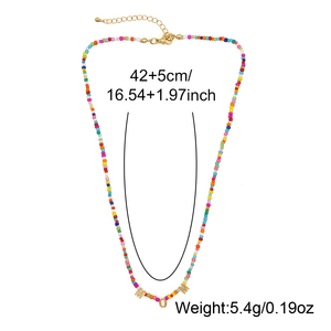 Go2boho hecho a mano surfista playa joyería Multicolor cristal cadena pequeña semilla cuentas diamante piedra principal boda cálido familia regalo mamá - Product Image 5