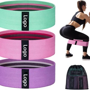 Ensemble de bandes de résistance Wanxin pour les hanches, légères, moyennes et lourdes, pour le yoga, la remise en forme, les exercices de musculation des fessiers, les squats, avec rangement. - Product Image 2