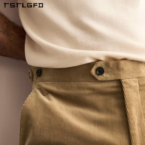 OEM primavera e autunno <span class=keywords><strong>pantaloni</strong></span> da ufficio in velluto a coste Casual larghi drappeggi dritti a metà vita <span class=keywords><strong>Slim</strong></span> <span class=keywords><strong>Fit</strong></span> <span class=keywords><strong>pantaloni</strong></span> Casual da uomo in velluto a coste - Product Image 6