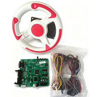 Machine de jeu vidéo d'arcade à monnayeur pour enfants, simulateur de course automobile avec volant en acier inoxydable 31-en-1