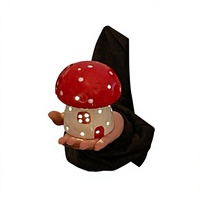 Lampe de nuit en forme de champignon, cadeau pour enfants, filles, petite amie, cadeau d'anniversaire, lampe de chevet, décoration en céramique, mignon motif à pois