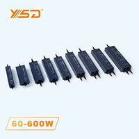 Driver LED YSD ultra-fin, haute efficacité PFC, AC100-277V, IP67, étanche, tension constante, CE, 30W-500W, 12V 24V, alimentation LED
