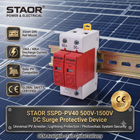 Parafoudre DC 500V 600V 1000V T2 2P 3P 20KA 40KA pour protection contre les surtensions solaires photovoltaïques
