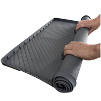 Tapis de cuisine en silicone de qualité alimentaire, drainant et anti-salissures, motif animal, grande taille, lavable