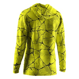 Camiseta de Pesca con Capucha para Hombre, Color Amarillo Fluorescente, UPF50+, Secado Rápido, Transpirable, para Pesca y Navegación en Verano - Product Image 6