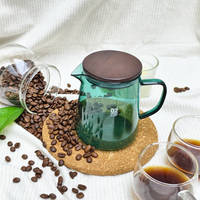 Cafetière à filtre en verre borosilicate pour café, mini-set expresso et cappuccino pour cuisinière, écologique pour la maison et le bureau