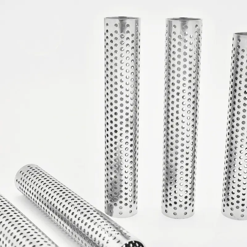50 60 65 70 85 110 mm diameter 3 5 6 mm round hole 304 stainless steel perforated metal mesh filter tube