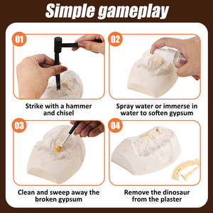 Juego <span class=keywords><strong>de</strong></span> Excavación <span class=keywords><strong>de</strong></span> Fósiles <span class=keywords><strong>de</strong></span> <span class=keywords><strong>Dinosaurios</strong></span>, Juguete Educativo <span class=keywords><strong>de</strong></span> Arqueología y Paleontología, Huevo <span class=keywords><strong>de</strong></span> Dinosaurio para Excavar, Hueso <span class=keywords><strong>de</strong></span> Dinosaurio para Armar - Product Image 2