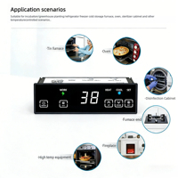 Termostato Digital LED, Controlador de Temperatura Integrado ZY-201, Controlador de CA 110-220V, Relé de Calefacción y Refrigeración para Horno Incubadora