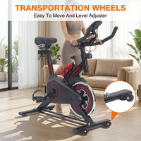 Sepeda Spinning Cardio Training Bodybuilding Latihan Kebugaran Penggunaan Komersial Sepeda Spinning Fitness Dengan Roda