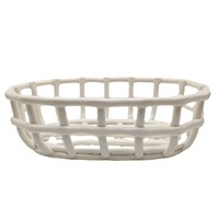 Corbeille à fruits en céramique tressée faite à la main, plateau de rangement amovible, plateau à pain, panier de drainage personnalisé pour salon, style maison américain