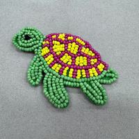 ZSY patchs perlés faits à la main animaux marins tortue petite taille strass tortue de mer Patch accessoires pour chaussures sacs veste bricolage
