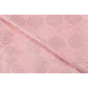 Tissu brocart en soie brute rose pâle Triloki, brodé, poids moyen, pour robe de mariée, vêtements, vendu au mètre - Product Image 3
