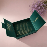 Boîte à cadeaux de luxe en papier en forme de livre à double ouverture magnétique, élégante, pour souvenirs