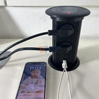 Protecteur de surtension automatique à prise pop-up multiprise encastrée cachée rétractable avec chargeur USB prise de courant pour chargeur sans fil