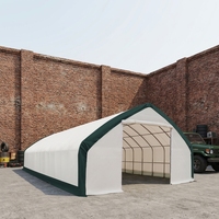 Abri de stockage extérieur robuste en acier galvanisé avec bâche, imperméable et résistant au vent, pour garage et parking, 1200 m² Ft.