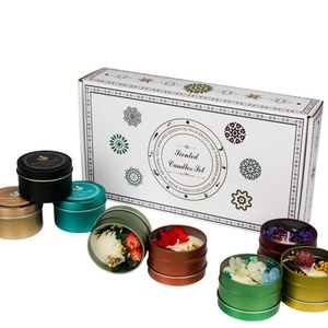 Luxury Aromatic Candles Custom Label Organic Soy Wax Smokeless Candle <b>Gift</b> <b>Box</b> Set Home Wedding Decor Rose Flower Scented Candle - Product Image 6