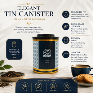 Round Tinplate with Luxury Gold Trim Offset Printed Custom Logo Empty <b>Tin</b> for Tea Candy Dessert Food Gift <b>Storage</b> Packaging - Product Image 4