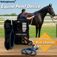 Appareil de thérapie animale portable à double commande PEMF, deux sorties indépendantes pour usage équin