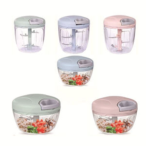 Accesorios de Cocina, Picadora Manual de Carne de 500/900 ml, Prensa Giratoria para Ajo, Trituradora de Verduras, Cortador de Cebolla, Utensilios de Cocina para el Hogar - Product Image 1