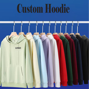 Wholesale Hoodies Manufacturer 220gsm <b>Fleece</b> Fabric Custom Logo Transfer Print Unisex Colorful Hooded <b>Sweaters</b> - Product Image 1