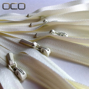 Yiwu dây kéo nhà máy Tùy chỉnh màu Nylon cremallera vô hình closed-End dây kéo vô hình cho người phụ nữ ăn mặc quần áo - Product Image 1