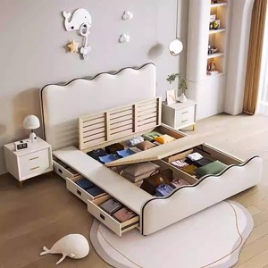<span class=keywords><strong>Letto</strong></span> Moderno a Due Piazze per Bambini con Materasso, Struttura in Legno per Ragazze, <span class=keywords><strong>Letto</strong></span> Singolo Principessa con Contenitore, Set di Mobili per Camera da <span class=keywords><strong>Letto</strong></span> - Product Image 4