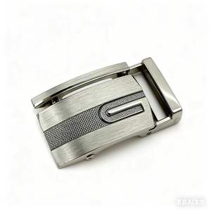 Fibbie automatiche stile Business <span class=keywords><strong>uomo</strong></span> Cintura Laser Logo senza cinturino fibbia in lega - Product Image 4