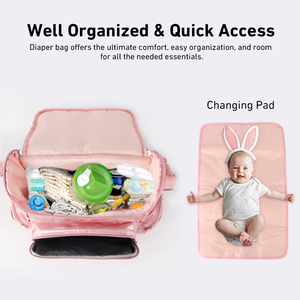 Manufacturer Custom Fashion Luxury Waterproof Nylon Padded Puffer Quilted <strong>Baby</strong> Diaper Bag Backpack Mommy Daypack <strong>Rucksack</strong> - Product Image 6