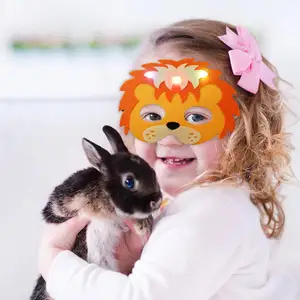 Bunny easter mask with light for kids for photo props activities birthday party supplies
