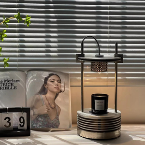 France led chambre aromathérapie lampe de table style industriel en acier inoxydable créatif art déco lampes de table en cire fondue - Product Image 4