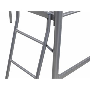 LILY Modern <b>Single</b> or Double Mid-Sleeper Bunk <b>Bed</b> Durable Convertible Iron Frame <b>with</b> <b>Storage</b> Space-Saving for Home Use - Product Image 5