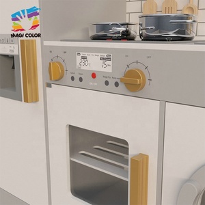 Nouvelle sortie 2020 : <span class=keywords><strong>Cuisine</strong></span> électronique <span class=keywords><strong>en</strong></span> <span class=keywords><strong>bois</strong></span> pour enfants avec machine à glaçons, lave-linge et réfrigérateur W10C514 - Product Image 4