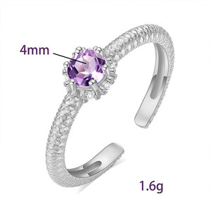 9 Vintage 4mm Natural Stone Waterproof Non Tarnish <b>Ring</b> Gold Plated Sterling <b>Silver</b> Open S925 Promise <b>Chunky</b> Fine Jewelry - Product Image 6