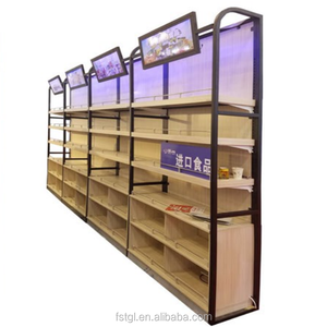High-Endซูเปอร์มาร์เก็ตติดผนังชั้นวางจอแสดงผลไม้ที่มีตู้ตั้งพื้น - Product Image 1