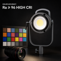 FY-300X 300W Projecteur vidéo LED DMX 512 compatible monture Bowens, température de couleur réglable 2700-6500K, contrôle par application pour YouTube Live
