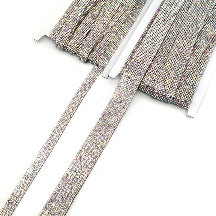 Wholesale AB Clear Rhinestone Trims 2 Rows to 15 Rows Hot Fix ...