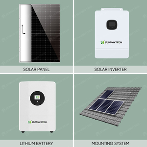Système d'énergie solaire 8 kW 10 kW, kit complet avec panneaux solaires SWS10W-SPI-OFF, stockage d'énergie domestique de haute qualité 10 kW - Product Image 2