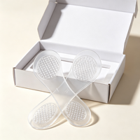 Semelle intérieure transparente en gel 3/4 avec fonctions antidérapantes, d'absorption des chocs invisibles et de massage. Convient aux chaussures à talons hauts.