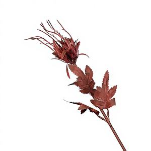 Ramo de Loto Artificial Rojo de Estilo Nórdico Moderno, Realista, Resistente al Agua y a la Decoloración, Decoración para Sala de Estar, Día de San Valentín - Product Image 1