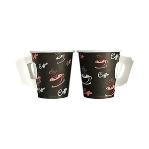 Gobelets en papier personnalisés OEM de 8 oz, gobelets à café jetables en papier avec poignée - Product Image 6