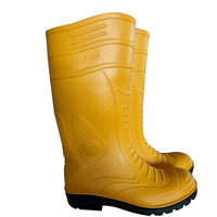 Bottes de pluie montantes universelles pour hommes, à embout d'acier, fournies par le fabricant – Résistantes à l'usure, anti-perforation, en PVC mat