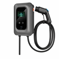 Borne de recharge murale intelligente pour véhicules électriques 22 kW Type 2 32A 3 phases DLB IP55 CE OEM pour la recharge à domicile et commerciale
