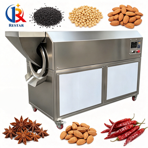 Machine de torréfaction rotative commerciale à prix d'usine pour noix de cajou, arachides, épices, piments, clous de girofle, cumin - Product Image 2