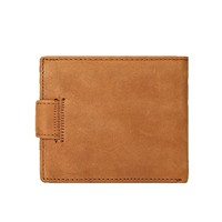 Portefeuille Homme Marunte Rétro en Cuir Véritable Gaufré, Pochette Haut de Gamme en Cuir de Vachette Première Couche avec Fermeture à Bouton-Pression, Design Spacieux, pour Billets en Dollars Américains