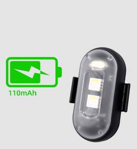 Lumière stroboscopique pour voiture, moto, vélo, 8 couleurs, rechargeable par USB, en plastique, étanche, télécommande sans fil, avertissement anti-collision, LED - Product Image 3