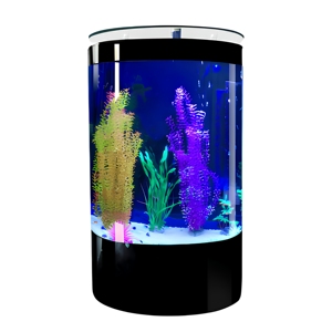 Aquário de Vidro Personalizado em Formato de Meio Cilindro com Bombas de Água para Sala de Estar, Sala de Jantar e Quarto - Product Image 1